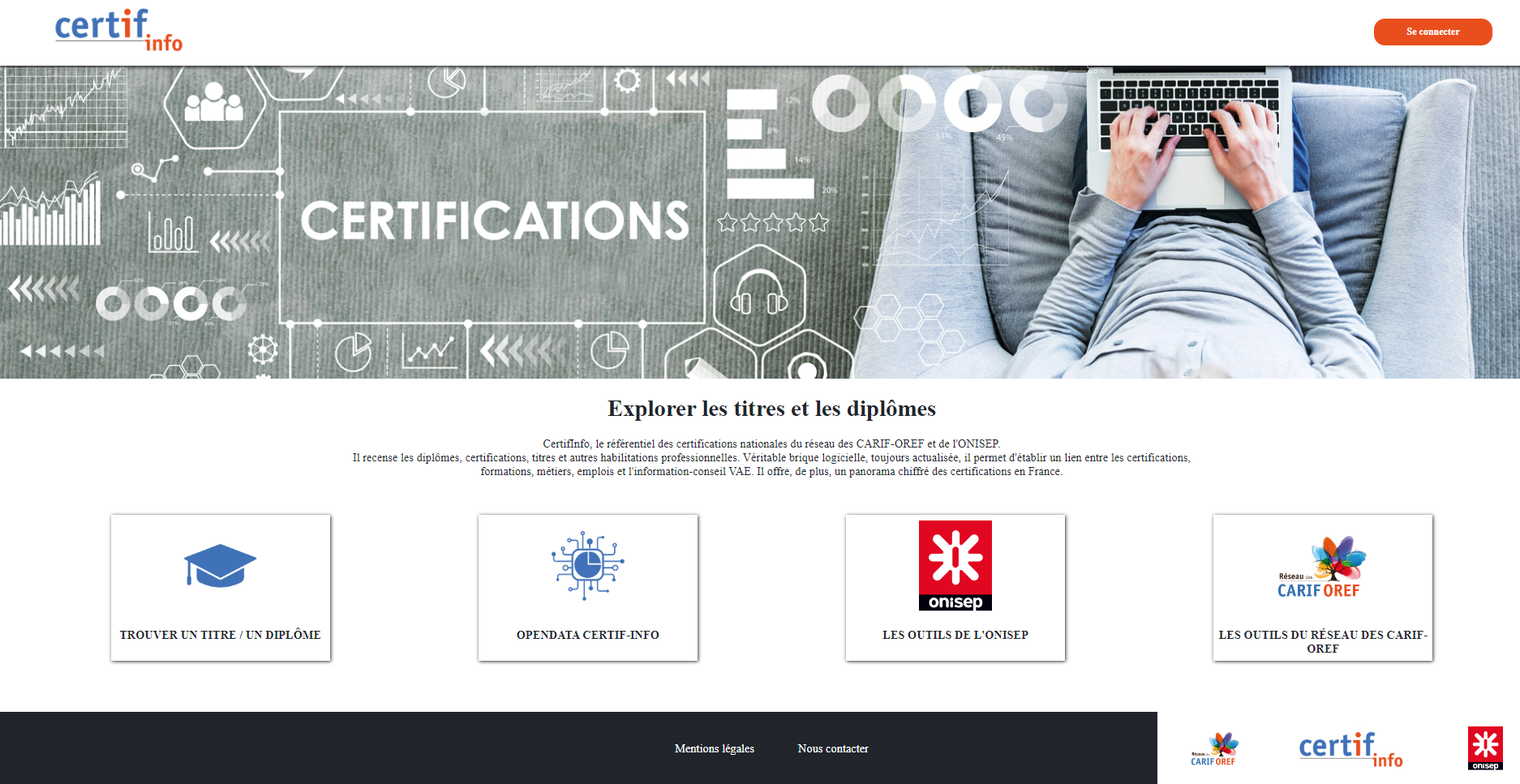 Une du site Certif Info